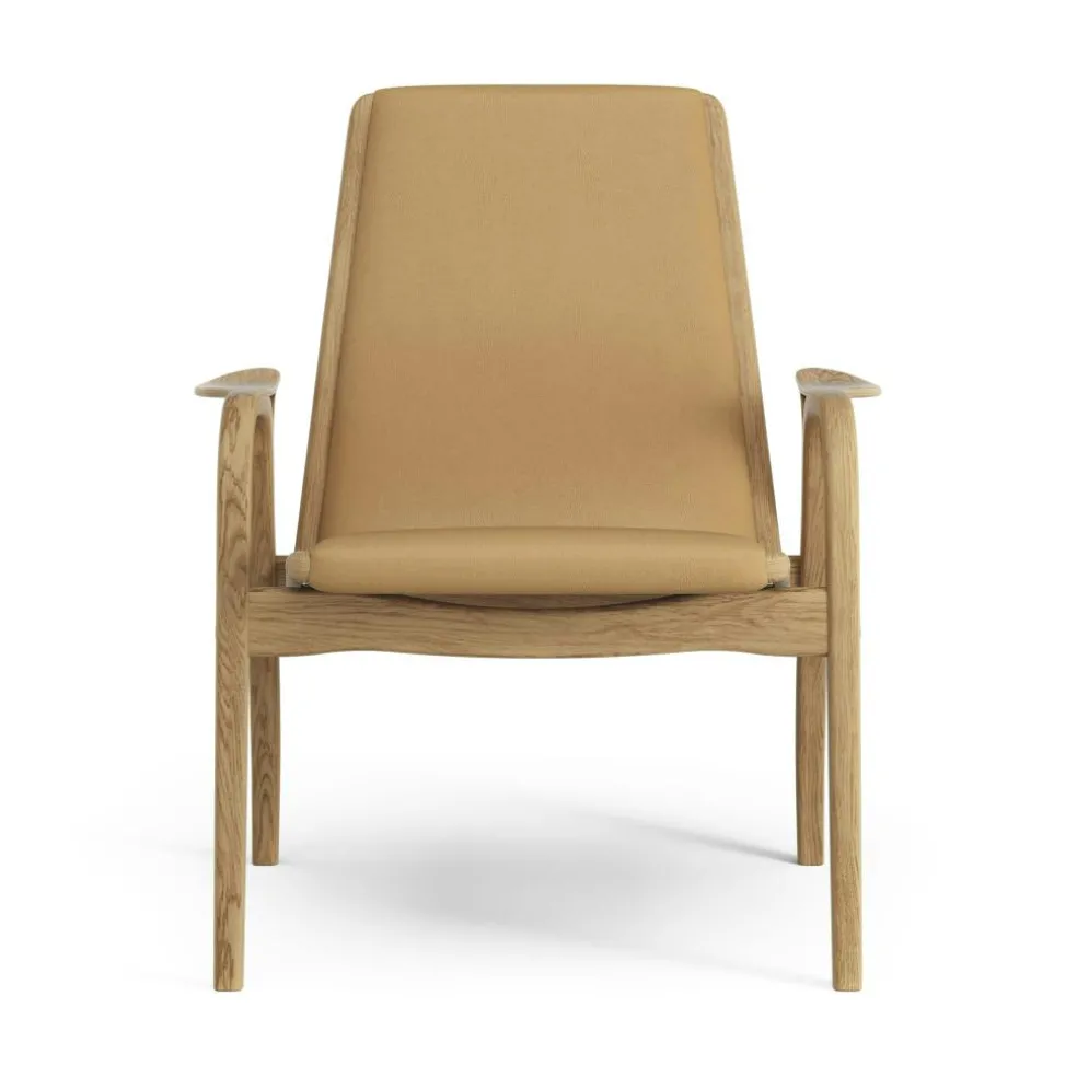 Laminett Armchair Leather, Lacquered Walnut / Black