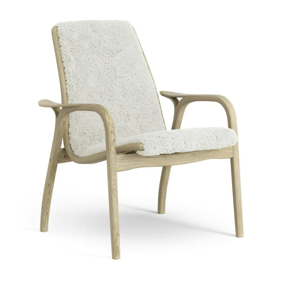 Laminett Armchair Sheepskin, Lacquered Oak / Espresso