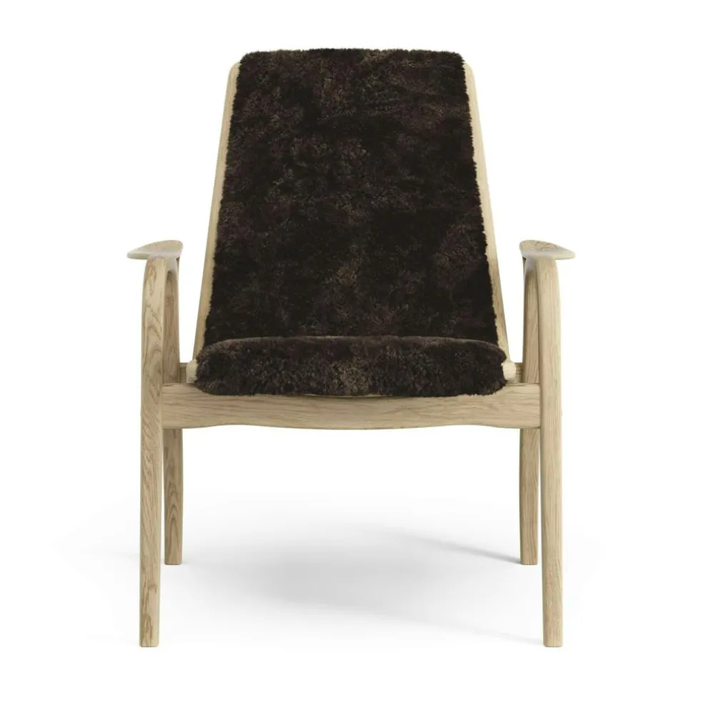 Laminett Armchair Sheepskin, Lacquered Oak / Espresso