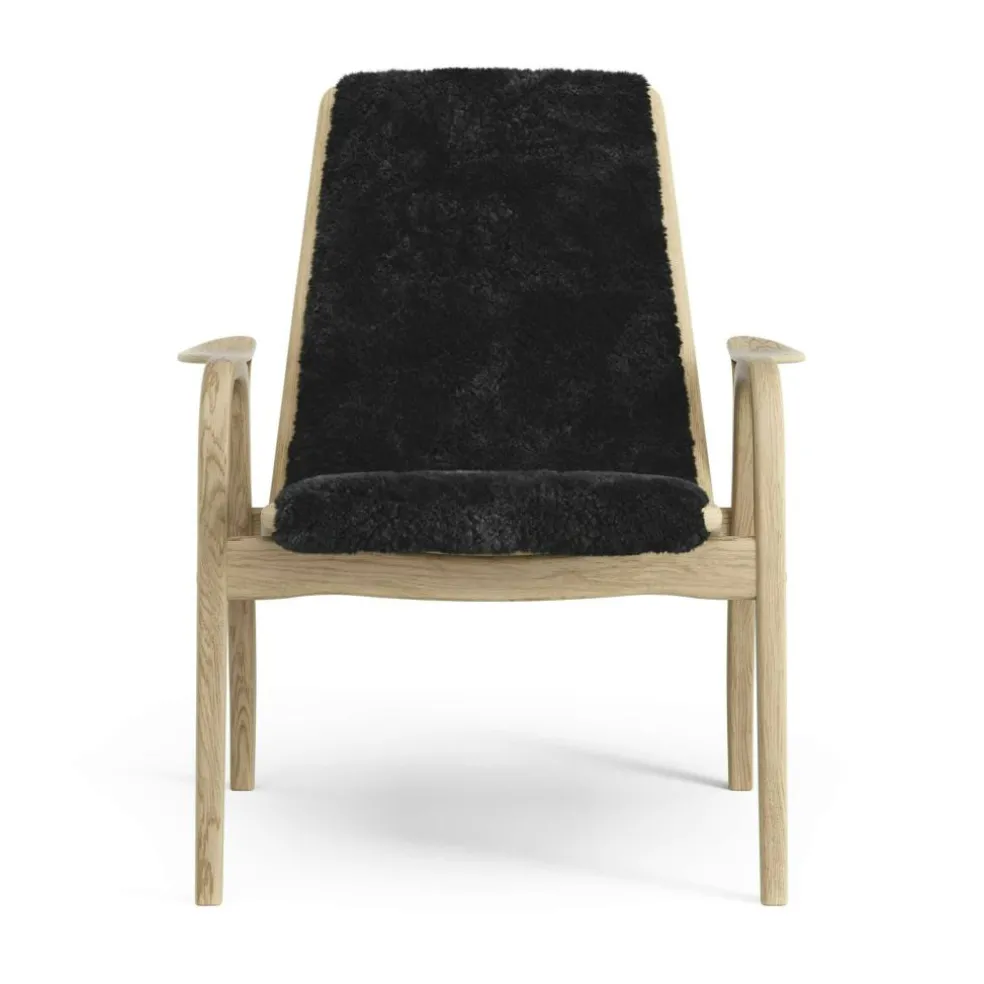 Laminett Armchair Sheepskin, Lacquered Oak / Espresso