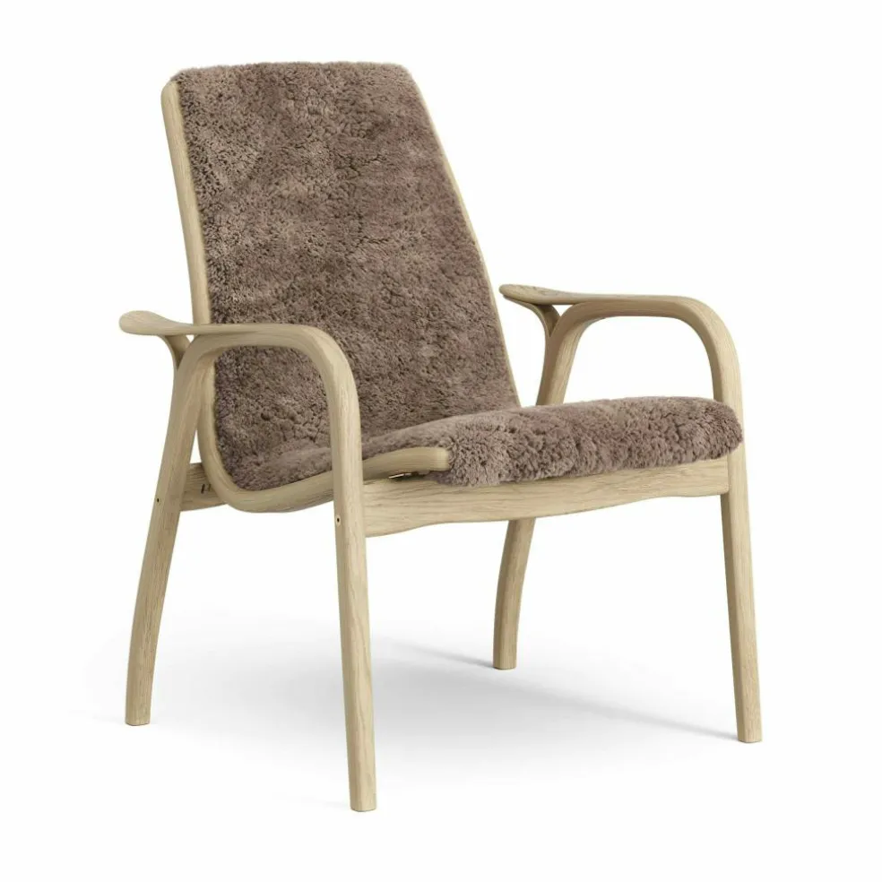 Laminett Armchair Sheepskin, Lacquered Oak / Espresso