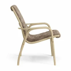 Laminett Armchair Sheepskin, Lacquered Oak / Espresso