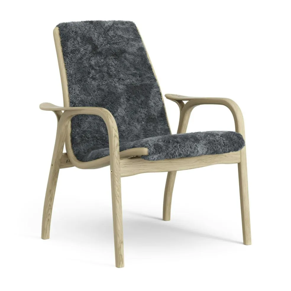 Laminett Armchair Sheepskin, Lacquered Oak / Espresso