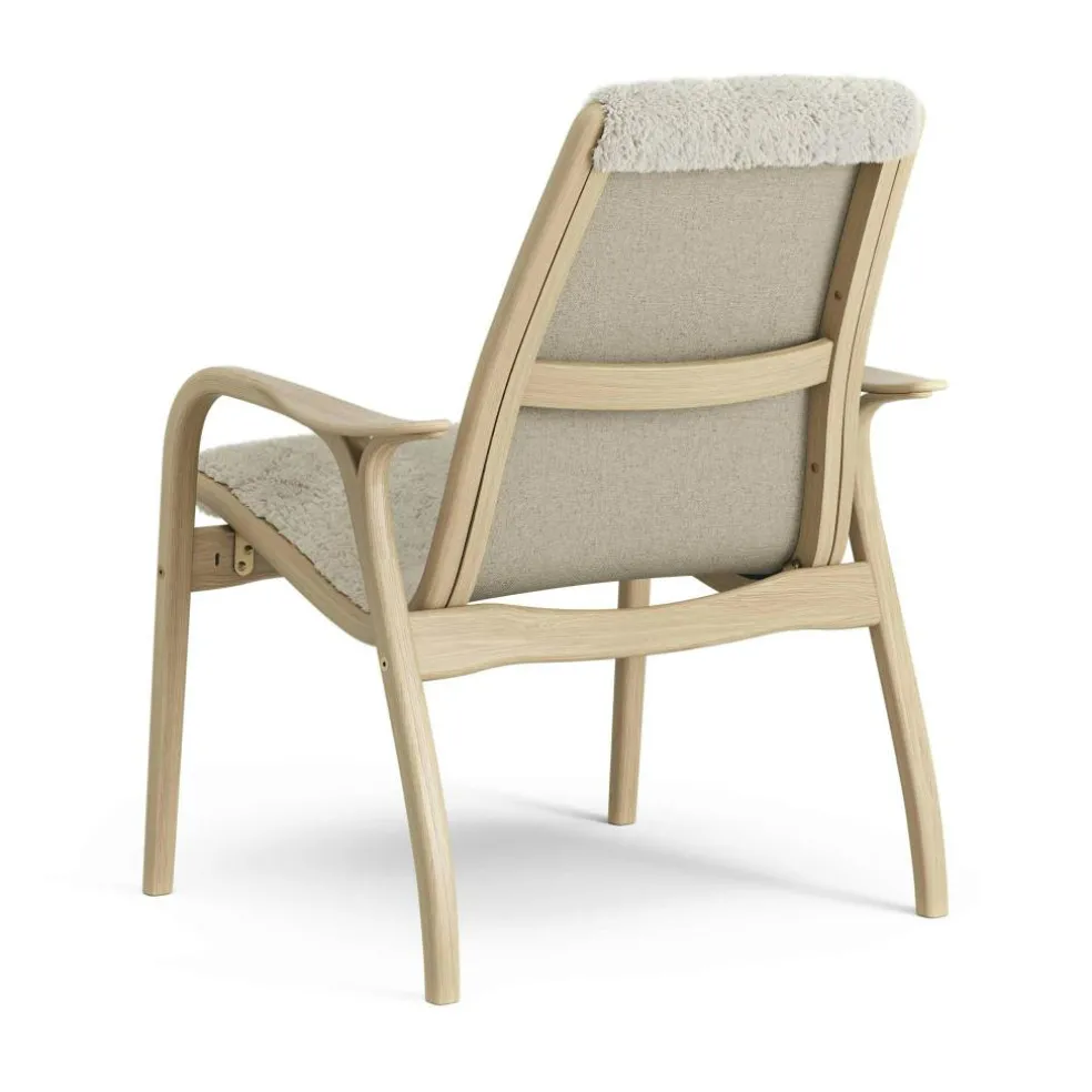 Laminett Armchair Sheepskin, Lacquered Oak / Espresso