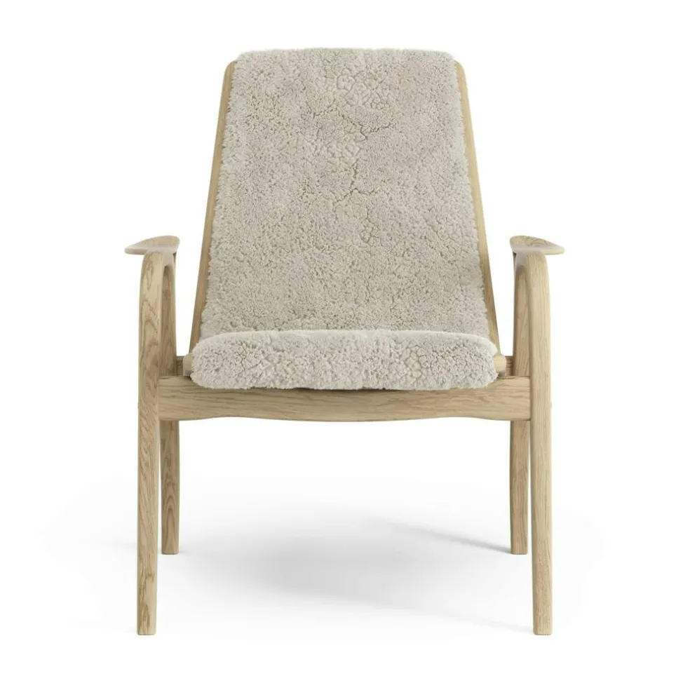 Laminett Armchair Sheepskin, Lacquered Oak / Espresso