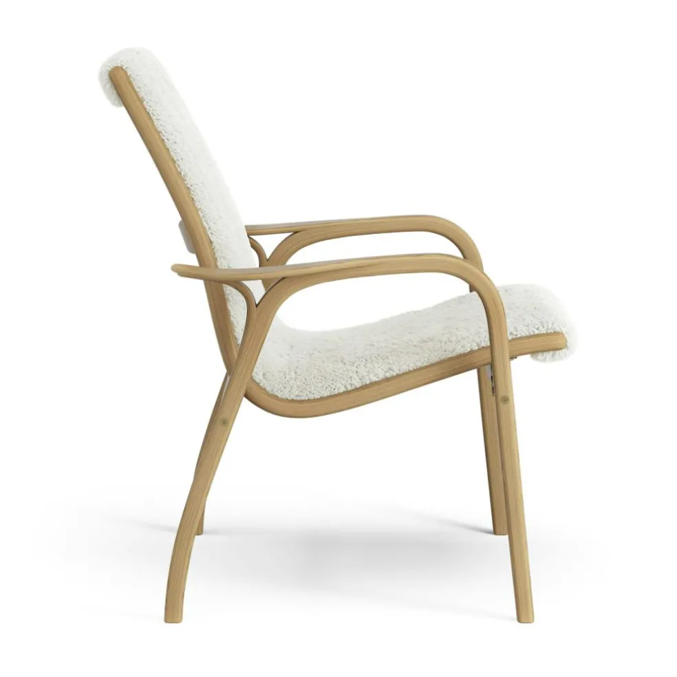 Laminett Armchair Sheepskin, Lacquered Oak / Espresso