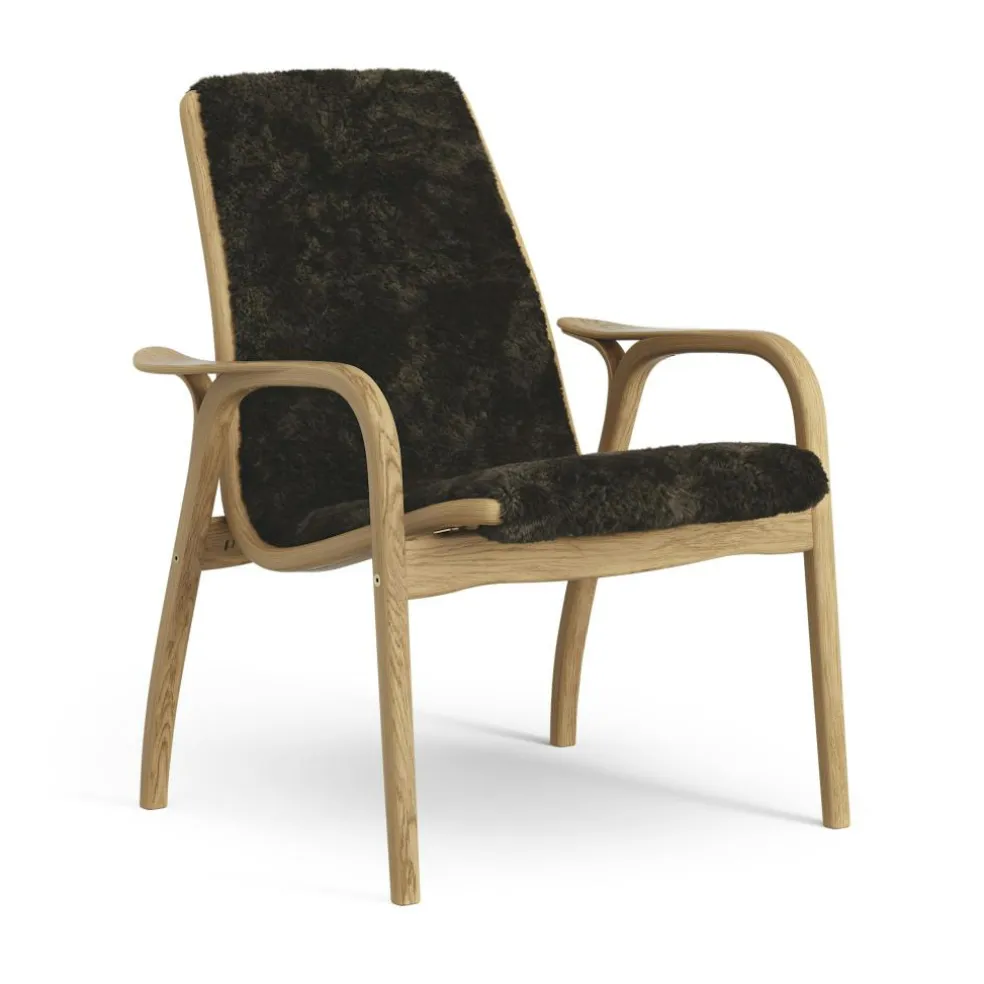 Laminett Armchair Sheepskin, Lacquered Oak / Espresso