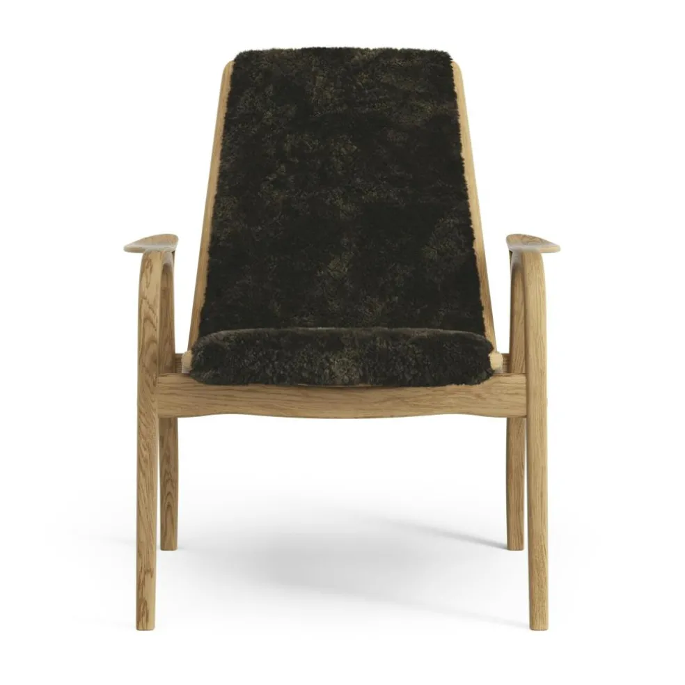 Laminett Armchair Sheepskin, Lacquered Oak / Espresso