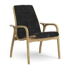 Laminett Armchair Sheepskin, Lacquered Oak / Espresso