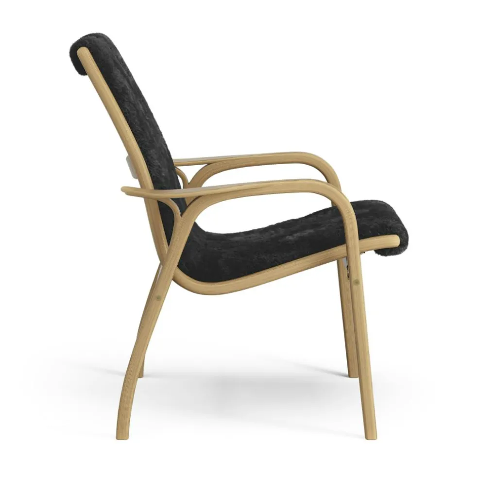 Laminett Armchair Sheepskin, Lacquered Oak / Espresso