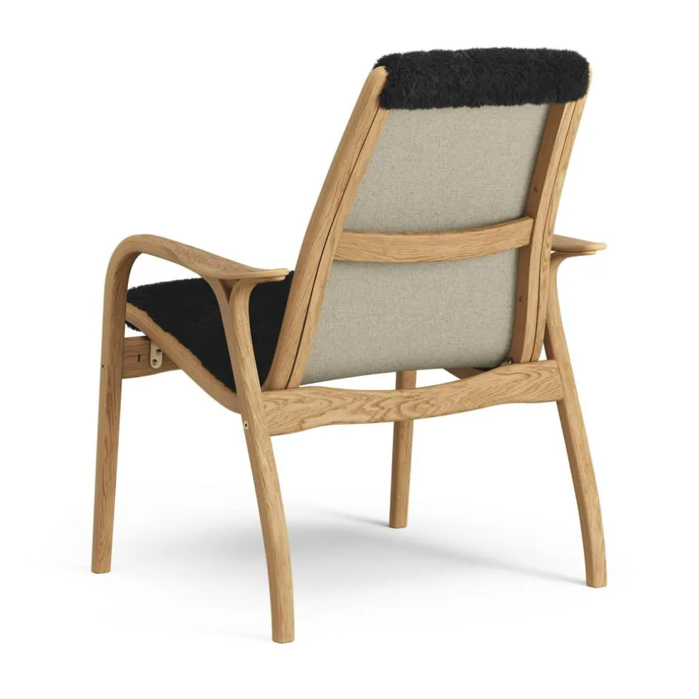 Laminett Armchair Sheepskin, Lacquered Oak / Espresso