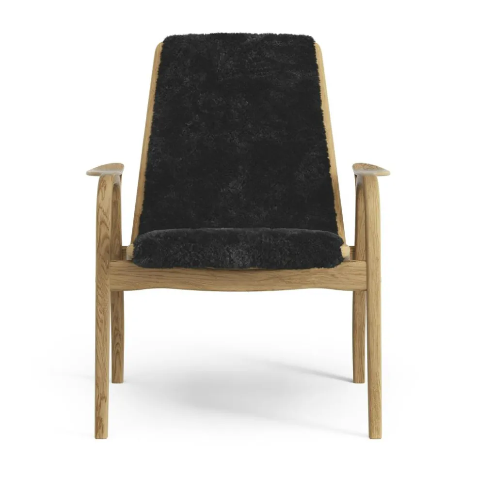 Laminett Armchair Sheepskin, Lacquered Oak / Espresso