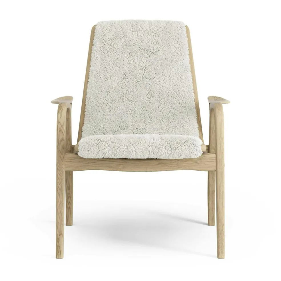 Laminett Armchair Sheepskin, Lacquered Oak / Espresso