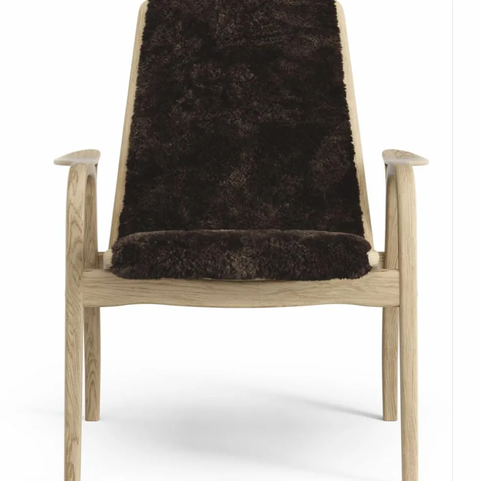 Laminett Armchair Sheepskin, Lacquered Oak / Espresso