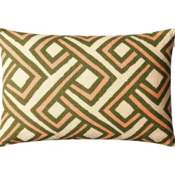 Lanka Cushion Cover 40x60 cm, Cactus Green / Rose