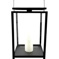 Lantern Pillar Candle 25x25 cm, Black