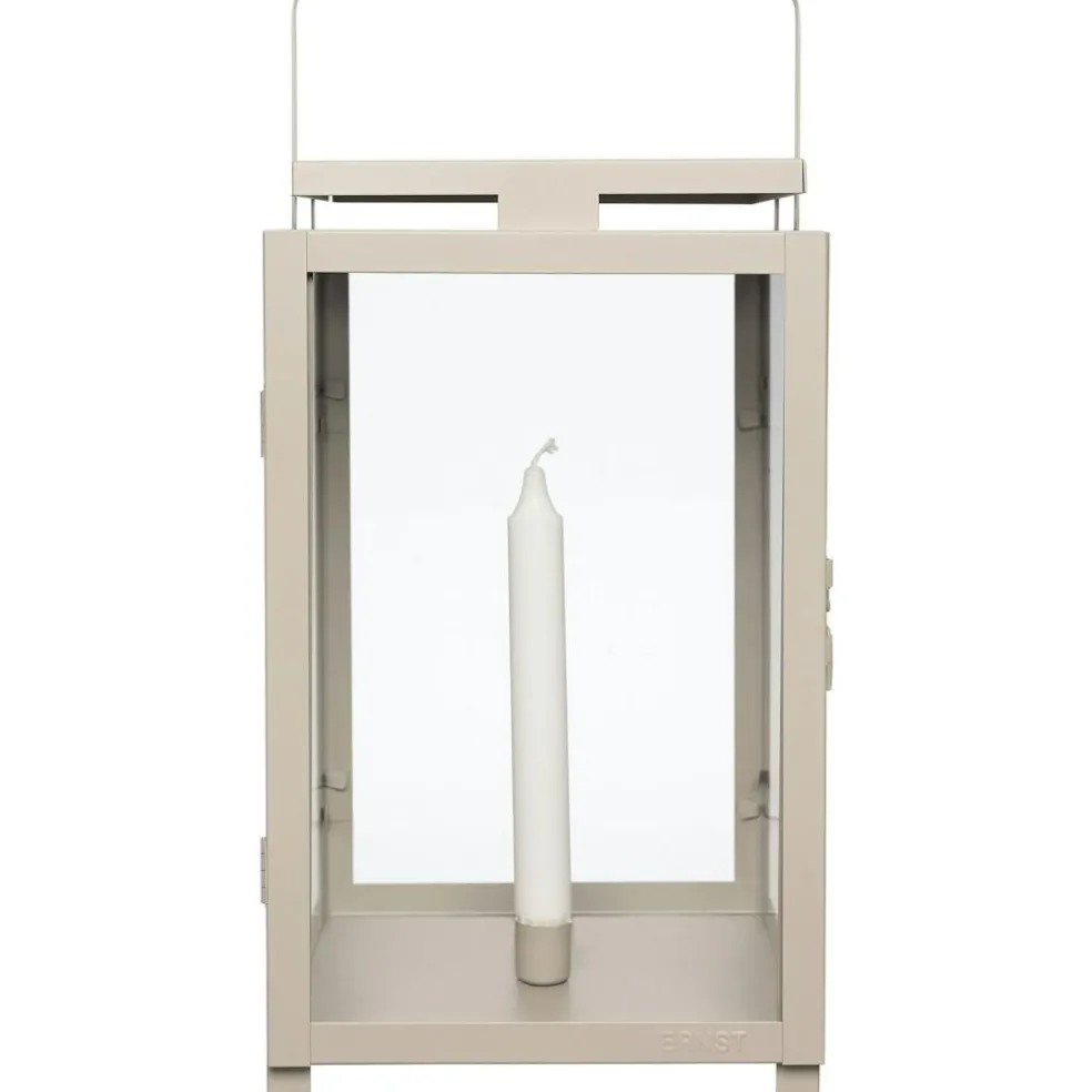 Lantern Taper Candle H42 cm, Beige