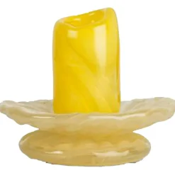 Lara Candlestick 32 cm, Blue / Minty Green