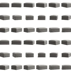 Le Grand Air Footstool Cotton, Beige