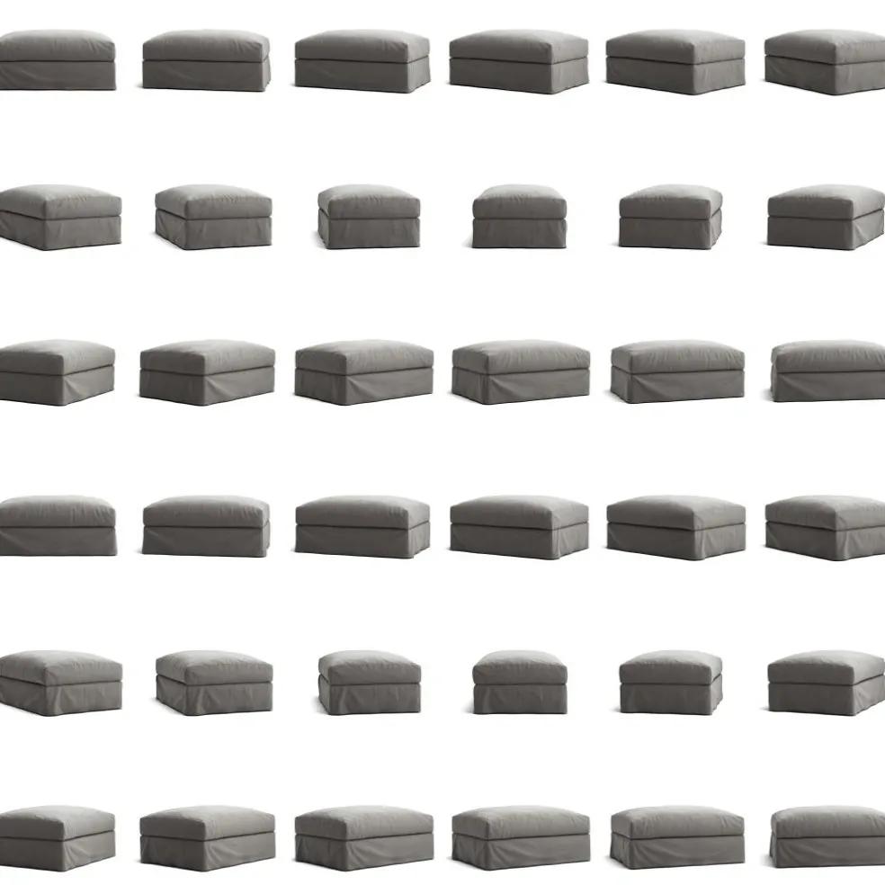 Le Grand Air Footstool Cotton, Beige