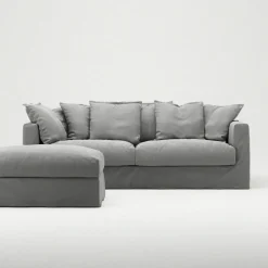 Le Grand Air Footstool Cotton, Beige