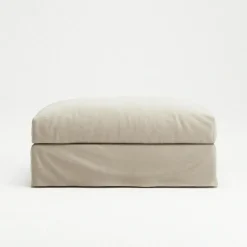 Le Grand Air Footstool Cotton, Beige