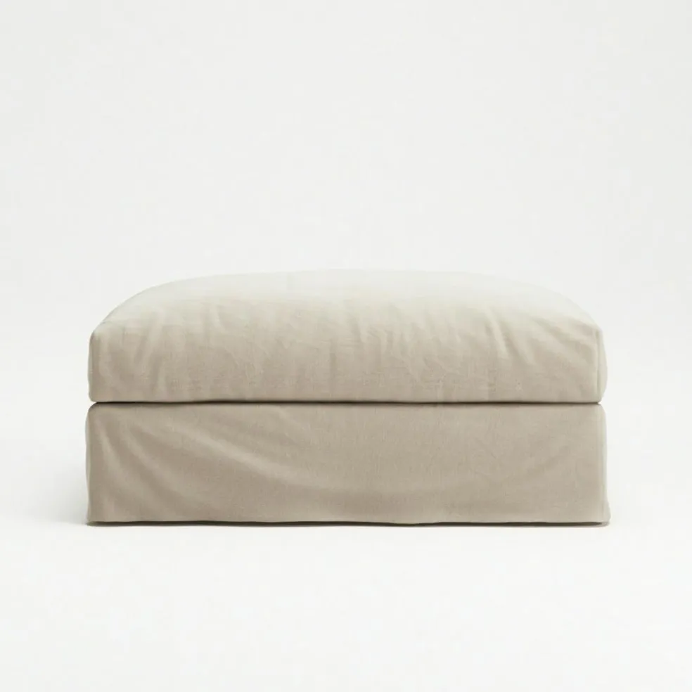 Le Grand Air Footstool Cotton, Beige