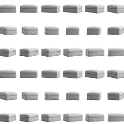 Le Grand Air Footstool Cotton, Beige