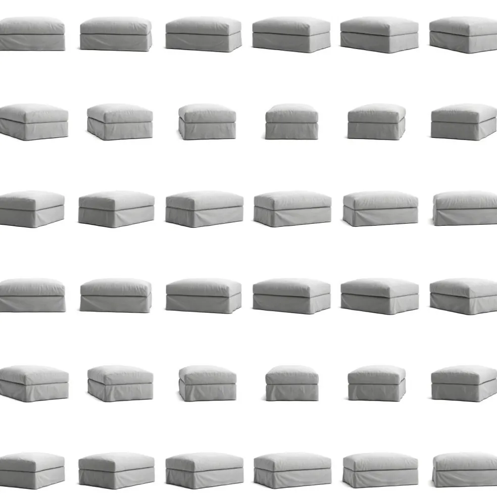 Le Grand Air Footstool Cotton, Beige