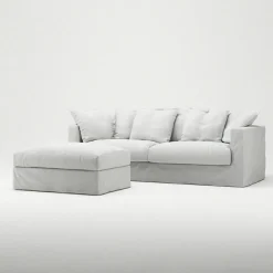 Le Grand Air Footstool Cotton, Beige