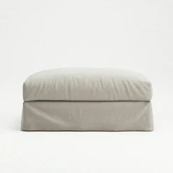 Le Grand Air Footstool Linen, Misty Grey