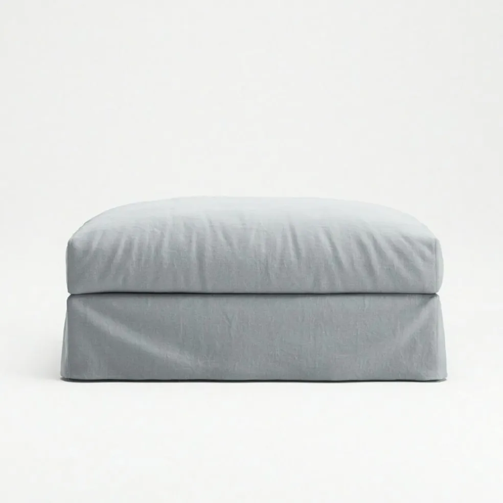 Le Grand Air Footstool Linen, Misty Grey