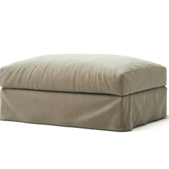 Le Grand Air Footstool Linen, Misty Grey
