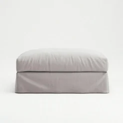 Le Grand Air Footstool Linen, Misty Grey