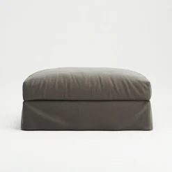 Le Grand Air Footstool Linen, Misty Grey