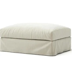 Le Grand Air Footstool Linen, Misty Grey