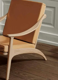 Lean Back Lounge Chair, White Oiled Oak / Nature