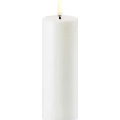 LED Mini Pillar Candle Nordic White, 5x14,5 cm