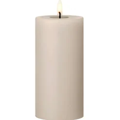 Led Pillar Candle 15 cm, Ice Latte