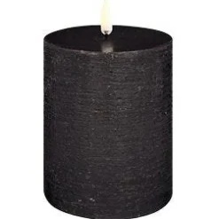 LED Pillar Candle 7,8 x 10,1 cm, Grey