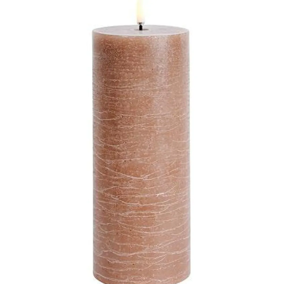 LED Pillar Candle 7,8 x 10,1 cm, Grey