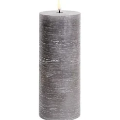 LED Pillar Candle 7,8 x 10,1 cm, Grey