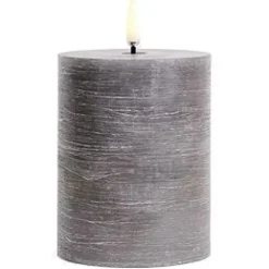 LED Pillar Candle 7,8 x 10,1 cm, Grey