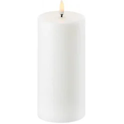 LED Pillar Candle Nordic White, 7,8x15,2 cm