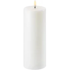 LED Pillar Candle Nordic White, 7,8x15,2 cm