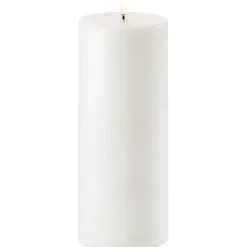 LED Pillar Candle Nordic White, 10x10 cm