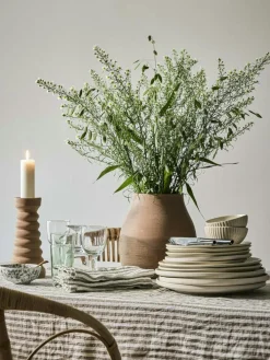 Leon Table Cloth 145x145 cm, Seagrass