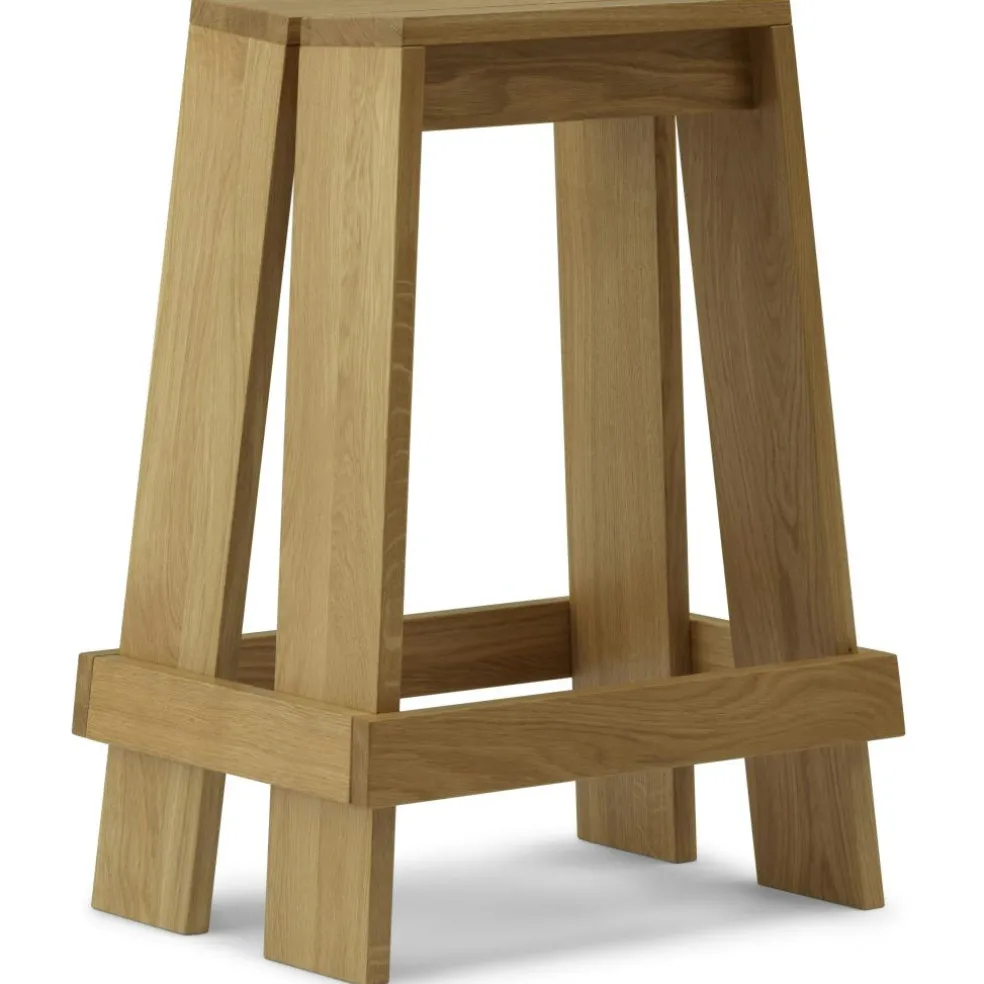 Let Bar Stool 75 cm, Dark stained Ash