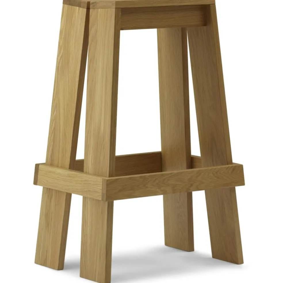 Let Bar Stool 75 cm, Dark stained Ash