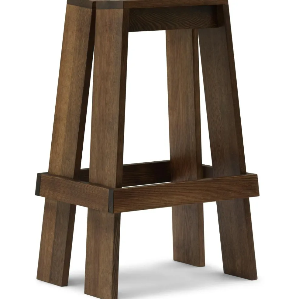Let Bar Stool 75 cm, Dark stained Ash